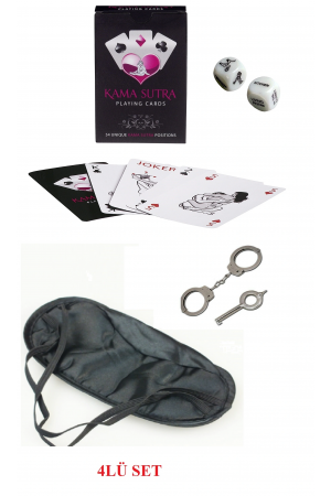 Kamasutra Aşk Seti - Kelepçe - Zar- Kart - Göz Bandı&hellip;