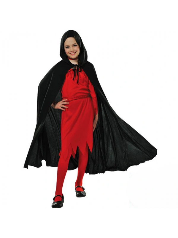 Kapşonlu Siyah Pelerin - Şapkalı Pelerin 90 Cm&hellip;