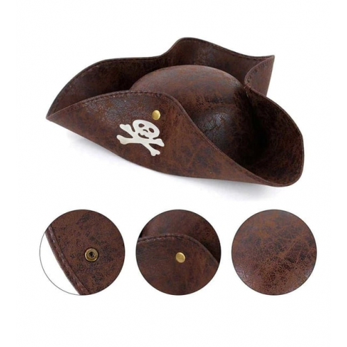 Kaptan Jack Korsan Şapkası Vinleks Deri Denizci Korsan Şapkası Kaptan Jack Korsan Şapkası Vinleks Deri Denizci Korsan Şapkası