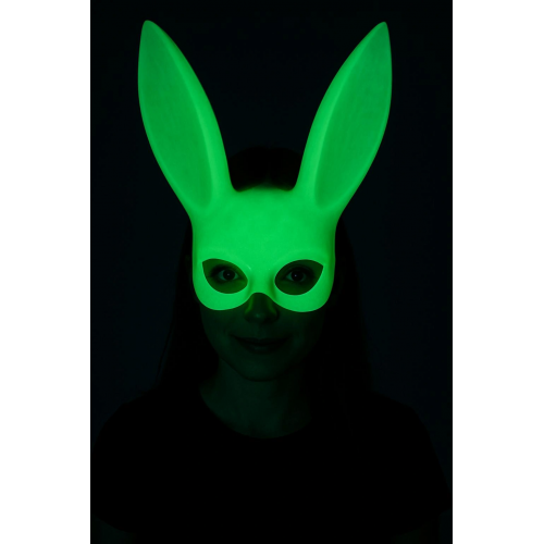 Karanlıkta Parlayan Fosforlu Tavşan Maskesi – Glow Bunny Masquerade Maske (32x22 Cm)