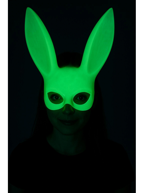 Karanlıkta Parlayan Fosforlu Tavşan Maskesi – Glow Bunny Masquerade Ma&hellip;
