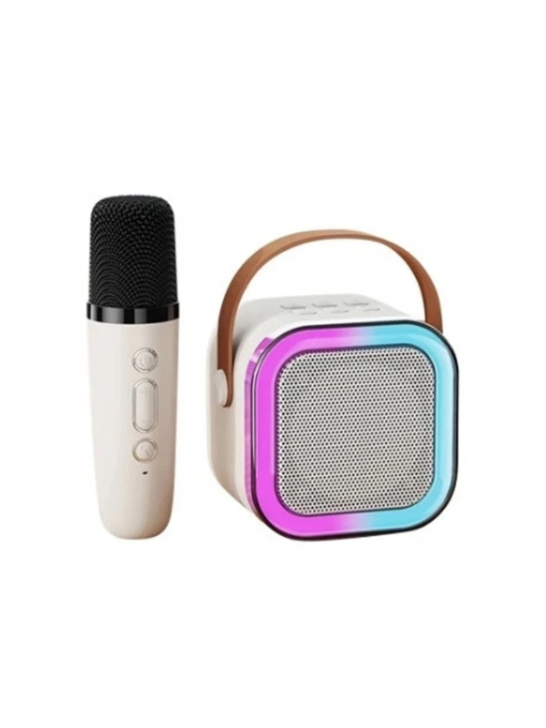 Karaoke Kablosuz Hoparlör Mikrofonlu Rgb Işıklı Bluetooth Speaker Tf K&hellip;