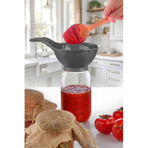 Kavanoz Hunisi - Konserve Reçel Hunisi Geniş Ağızlı - Saplı