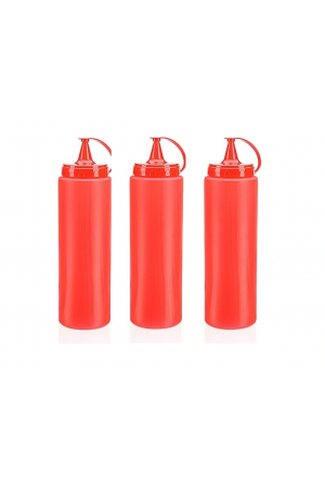Ketçap Şişesi - 1000ml Dev Boy Kırmızı 3 Adet&hellip;