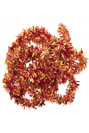 Kırmızı Altın Renk 4 Cm Genişlik Garland Çift Renk Sim Süs 180 Cm&hellip;