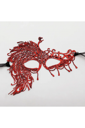 Kırmızı Dantel Masquerade Maskesi 4 No&hellip;