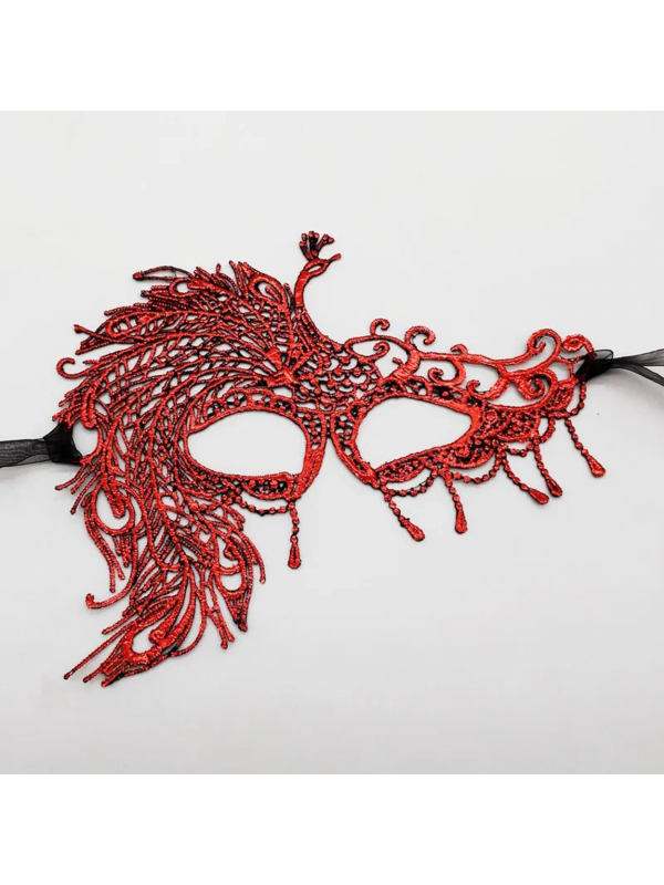 Kırmızı Dantel Masquerade Maskesi 4 No&hellip;