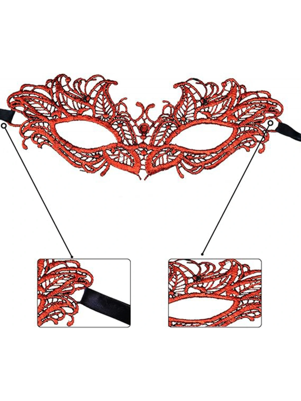 Kırmızı Dantel Masquerade Maskesi 5 No&hellip;