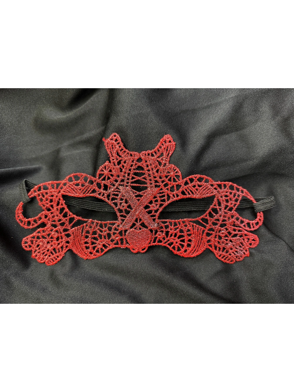 Kırmızı Dantel Masquerade Maskesi Çift Taraflı 10 No&hellip;