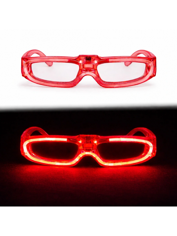 Kırmızı Led Işıklı Parti Gözlüğü 3 Modlu – Glow & Gece Eğ&hellip;