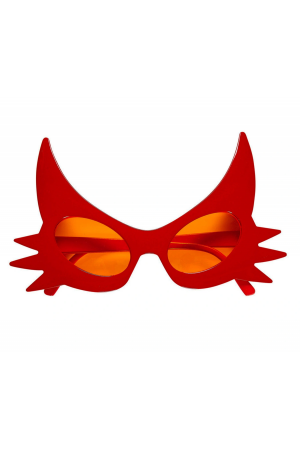 Kırmızı Renk Bıyık Tasarımlı Kedi Gözlüğü 19x11 Cm&hellip;