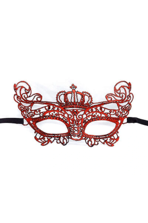 Kırmızı Renk Dantel Örgü İşlemeli Parti Maskesi Model 2&hellip;