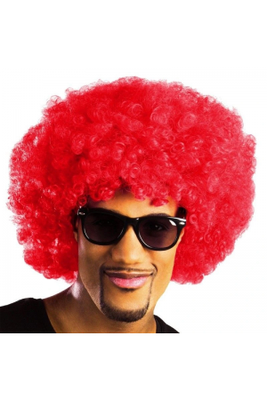 Kırmızı Renk Kıvırcık Afro Bonus Peruk&hellip;
