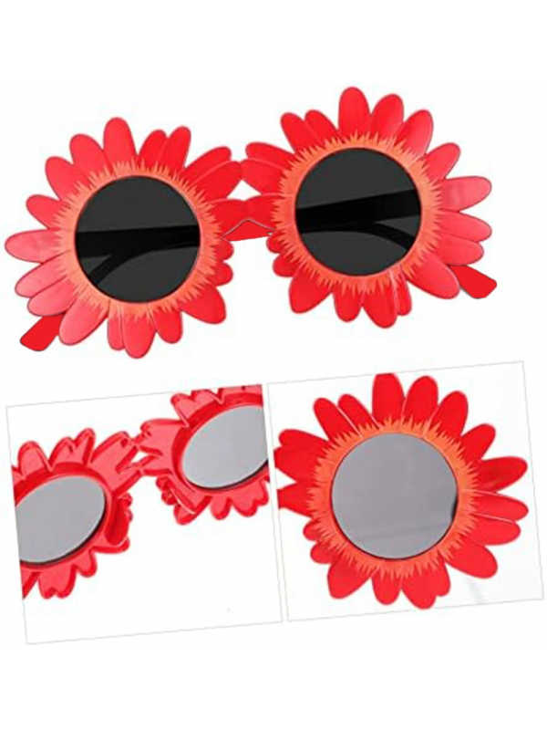 Kırmızı Renk Papatya Şekilli Parti Gözlüğü 18x10 Cm&hellip;