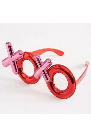 Kırmızı Renk Xoxo Yazılı Parti Gözlüğü 17x7 Cm&hellip;