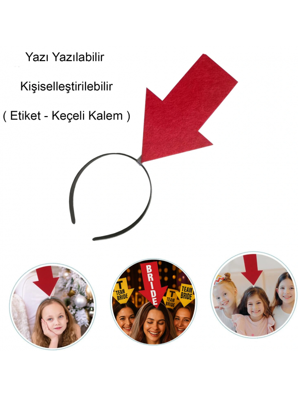 Kişiselleştirilebilir Ok Taç – Üzerine Yazı Yazılabilen Parti Tac�&hellip;