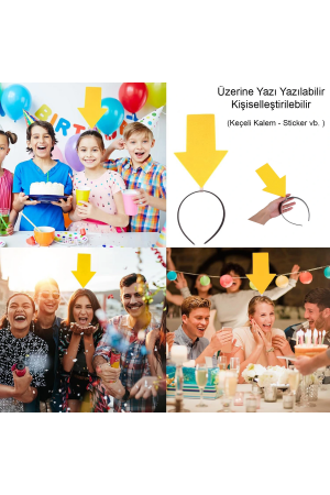 Kişiselleştirilebilir Ok Taç – Üzerine Yazı Yazılabilen Parti Tac�&hellip;