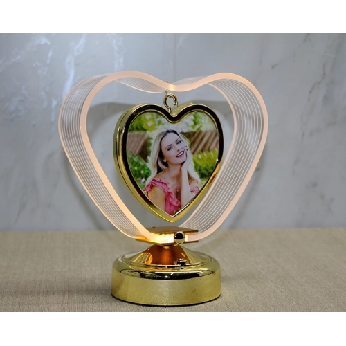 Kişiye Özel Fotoraf Alanli Kalpli Led Çerceve Alk4450