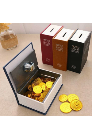 Kitap Şeklinde Mini Boy Kilitli Kasa Ve Kumbara…