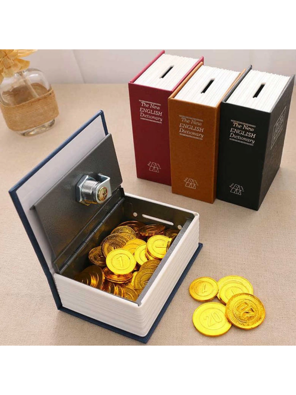 Kitap Şeklinde Mini Boy Kilitli Kasa Ve Kumbara&hellip;