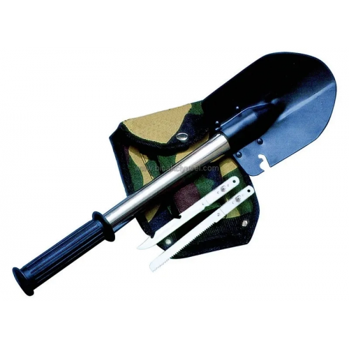 Kpx14 4 Lü Kamp Seti - Bıçak, Testere, Kürek, Balta - Kılıflı