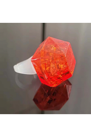 Kristal Tasarımlı Led Glow Işıklı 3 Modlu Kırmızı Yüzük 3.5 X 5 &hellip;
