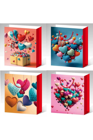 Küçük Boy Kalp Motifli Karton Çanta&hellip;