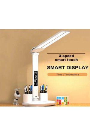 Led Dokunmatik Katlanabilir Masa Lambası Takvim Sıcaklık Saat Şarj…
