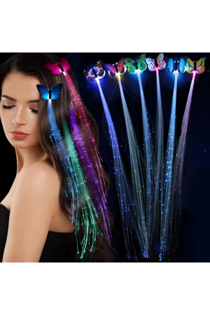 Led Fiber Optik Işıklı Kelebek Saç Klipsi 1 Adet&hellip;