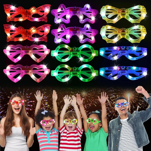 Led Işıklı Karışık 6 Model Yanar Söner Parti Gözlüğü 12 Adet Led Işıklı Karışık 6 Model Yanar Söner Parti Gözlüğü 12 Adet