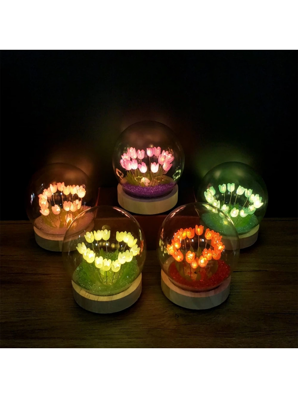 Led Işıklı Lale Cam Fanus… Led Işıklı Lale Cam Fanus…