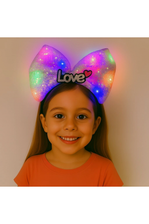 Led Işıklı Love Yazılı Mor Fiyonk Taç – Kız Çocuk Parti Tacı&hellip;