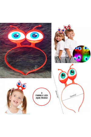 Led Işıklı & Pilli 3 Farklı Modda Yanan Uzaylı Göz Parti Tacı K&hellip;
