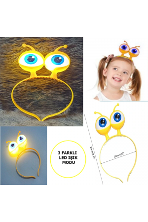 Led Işıklı & Pilli 3 Farklı Modda Yanan Uzaylı Göz Parti Tacı S&hellip;