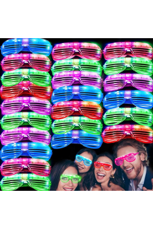 Led Işıklı Pilli Panjur Şekilli Rengarenk Yanıp Sönen Lüks Parti G�&hellip;