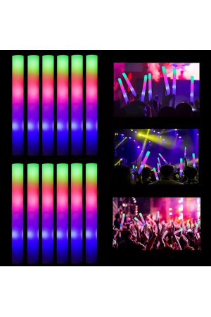 Led Işıklı Rengarenk Sünger Parti Çubuk Işıklı Kauçuk Sopa 46 Cm &hellip;