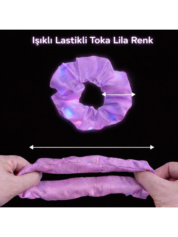 Lila Mor Renk Led Işıklı Lastikli Saç Tokası - 3 Modlu Festival &… Lila Mor Renk Led Işıklı Lastikli Saç Tokası - 3 Modlu Festival &…