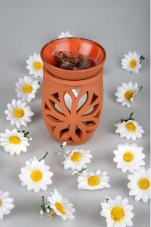 Lotus Çiçeği  El Yapımı Çömlek Buhurdanlık Tütsülük…