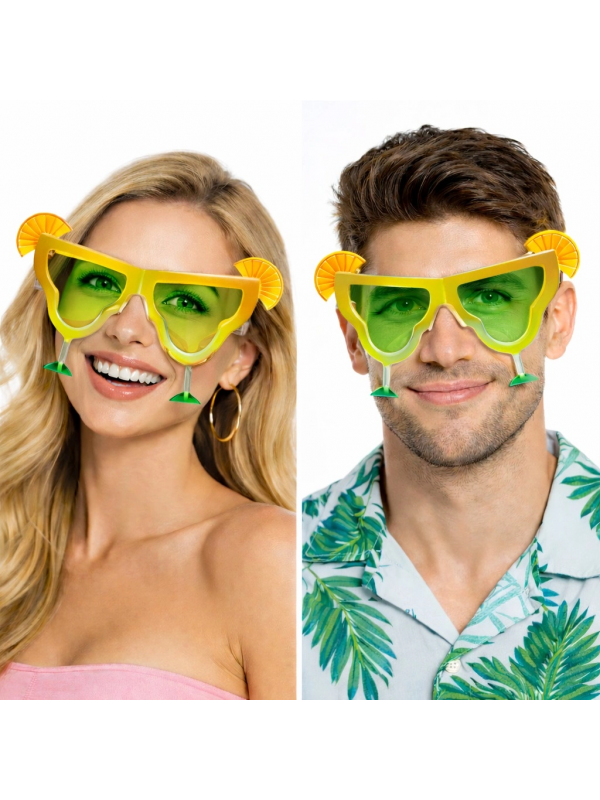 Margarita Bardak Şeklinde Parti Gözlüğü Sarı 16x8 Cm&hellip;