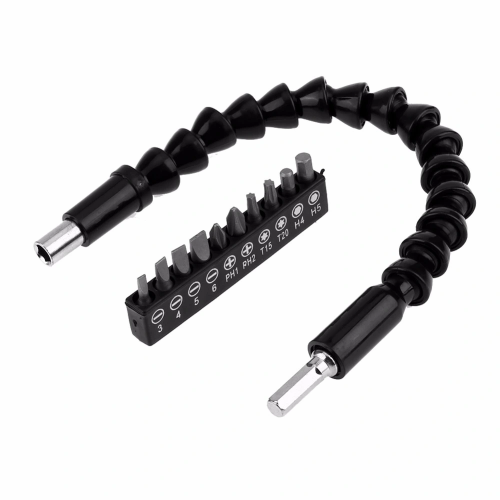 Matkap Ucu - Bükülebilir Oynar Vidalama Bits Uzatma Aparatı 30cm - Komple Set Matkap Ucu - Bükülebilir Oynar Vidalama Bits Uzatma Aparatı 30cm - Komple Set