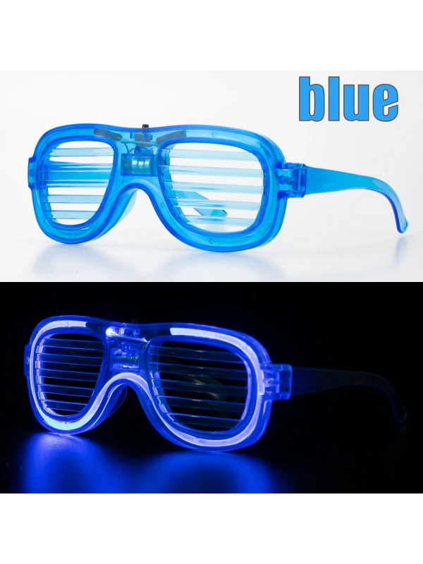 Mavi Led Işıklı Parti Gözlüğü - Neon Glow Şerit Gözlük 3 Modlu&hellip;