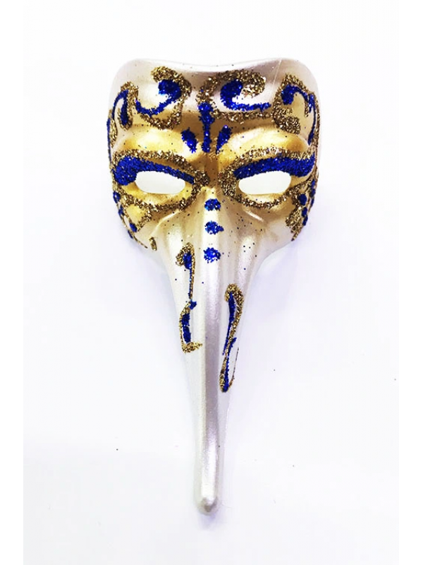 Mavi Renk İşlemeli Seramik Malzemeden İmal Venedik Uzun Maske Magnet&hellip;