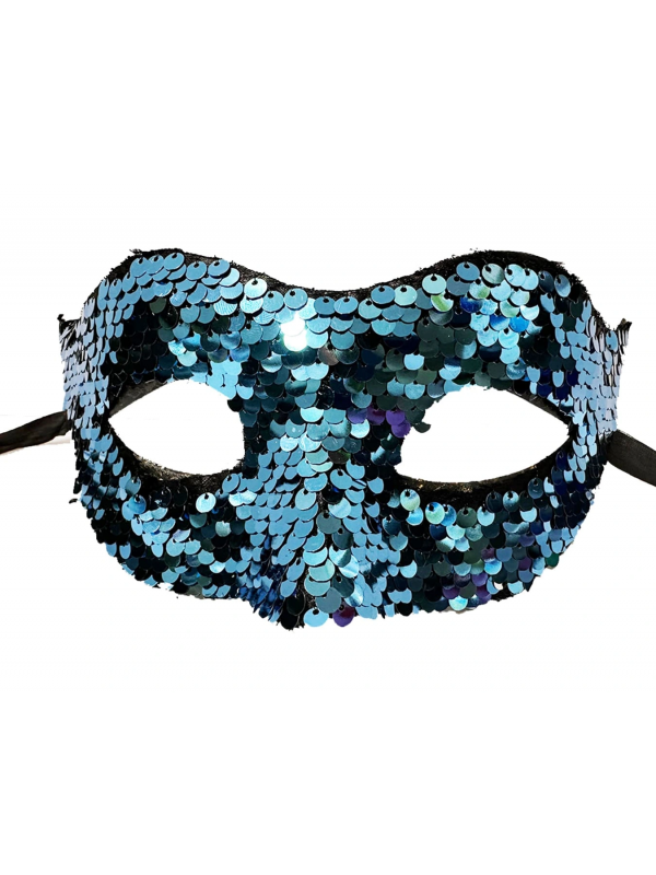 Mavi Renk Payetli Pullu Parti Maskesi Balo Venedik&hellip;