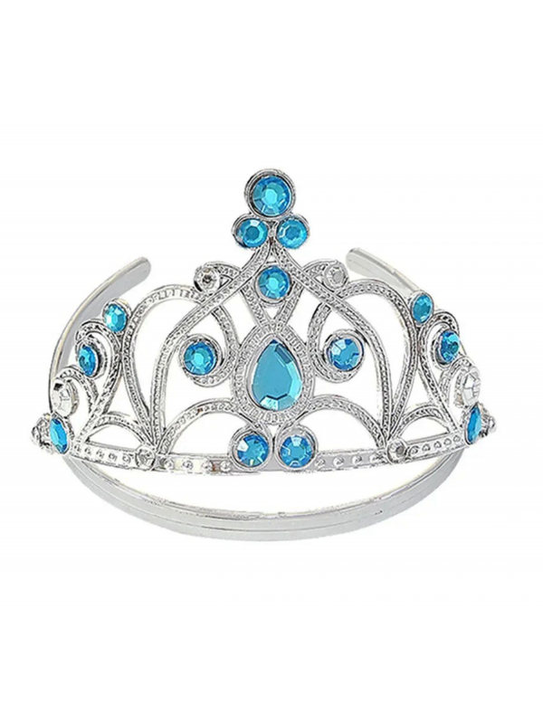 Mavi Taşlı Elsa Çocuk Tacı Prenses Tacı Kraliçe Tacı 16x14 Cm&hellip;