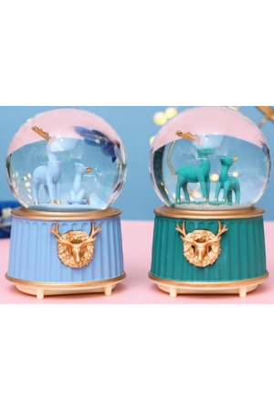 Mavi-yeşil Geyik Kar Küresi Küçük Boy… Mavi-yeşil Geyik Kar Küresi Küçük Boy…