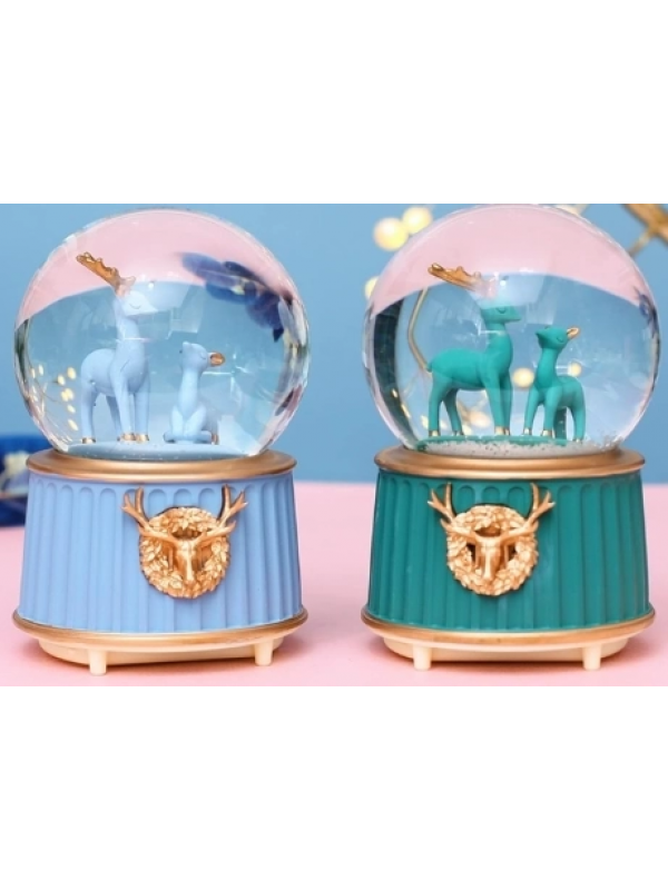 Mavi-yeşil Geyik Kar Küresi Küçük Boy&hellip;