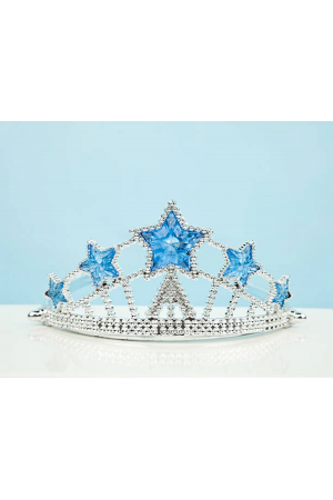 Mavi Yıldız Taşlı Plastik Kraliçe Prenses Elsa Tacı Çocuk Boy&hellip;