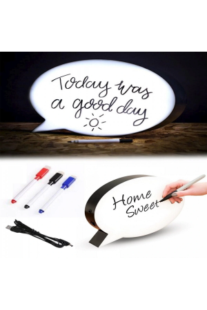 Mesaj Panosu Kalemle Yazılabilen Konuşma Balonu Görünümlü Işık… Mesaj Panosu Kalemle Yazılabilen Konuşma Balonu Görünümlü Işık…