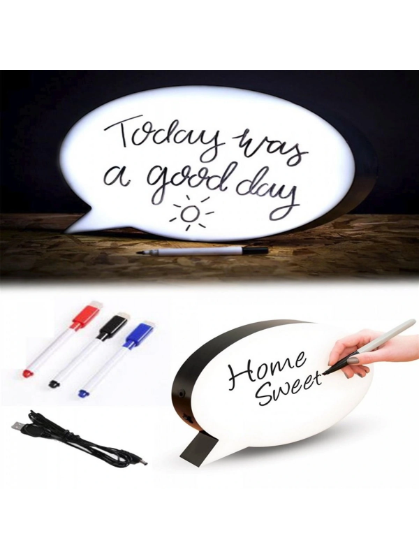 Mesaj Panosu Kalemle Yazılabilen Konuşma Balonu Görünümlü Işıklı&hellip;