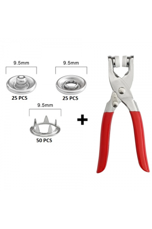 Metal Çıtçıtlı Düğme Pensesi Ve Düğmesi (25 Set)&hellip;
